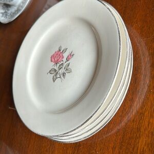 Homer Laughlin, Tiffany Rose 4 plates